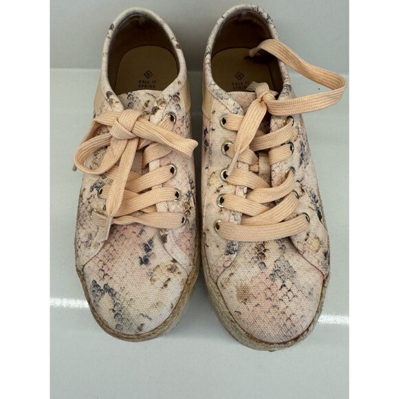Call It Spring sneakers round Toe Platform light coral  Sneaker SZ 8 -preowned- - Picture 8 of 16